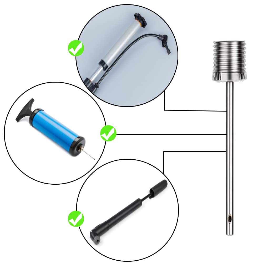 Set 8 Aghi Per Pompa A Sfera - Doppio Foro, Per Palloni Calcio/Basket/Rugby, Gonfiaggio Rapido - Foto 9