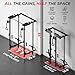 Mikolo Folding Squat Rack, Wall Mounted Power Rack with Cable Crossover Machine & LAT Pull Down, Functional Trainer with 5 Adjustable Function Modes, No Function Interference (Black)