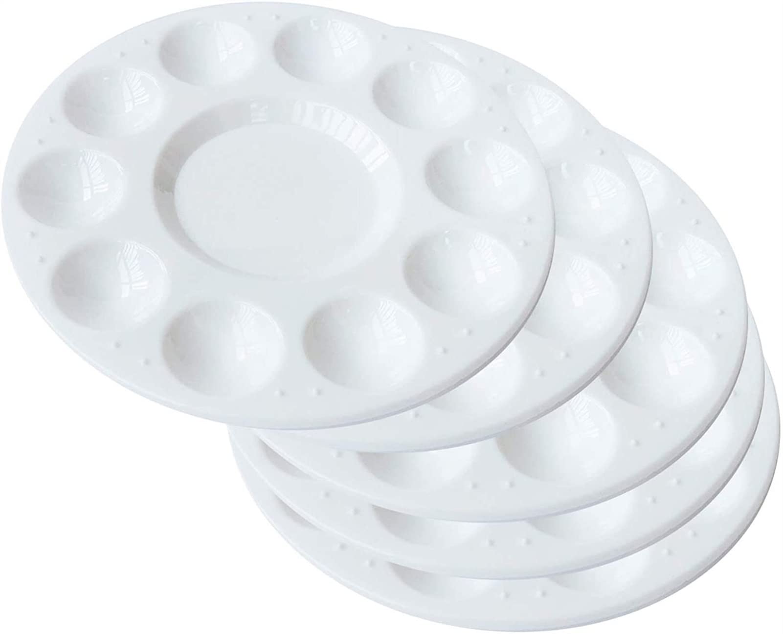 Palette peinture ronde plastique XMING lavable pour mélanges acrylique huile