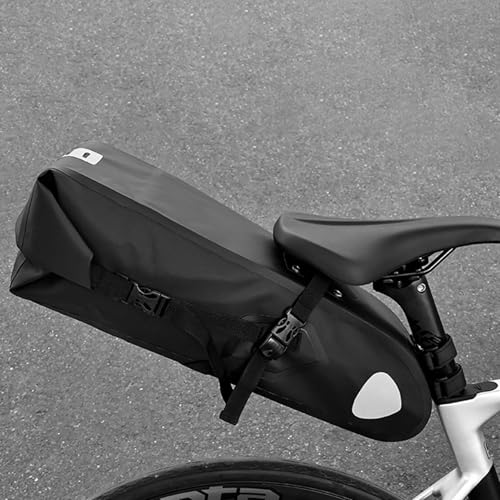 Sac de selle vélo 10L imperméable noir pour cycliste - 3