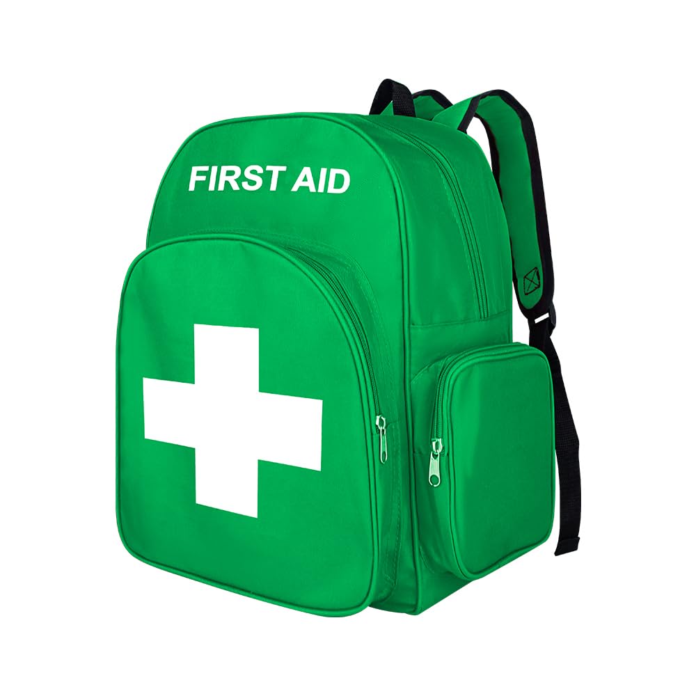Borsa di emergenza rossa zaino di pronto soccorso vuoto medico borsa di pronto soccorso trattamento primo soccorso borsa trauma per escursionismo all'aperto viaggi campeggio asilo nido, L, 16