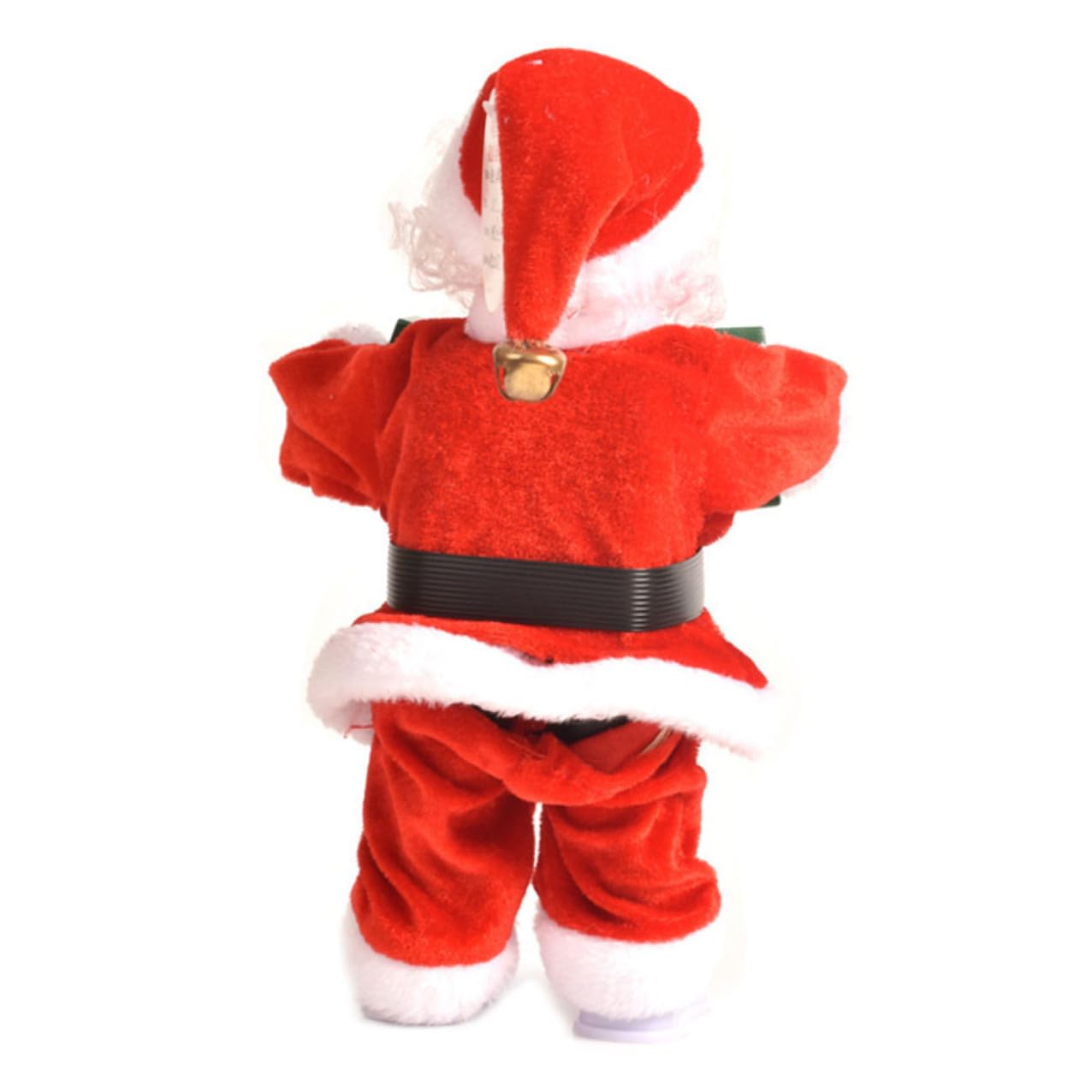 Jouet Décoration de Noël Père Noël Électrique Musique Automatique en Plastique et Tissu Rouge, pour Garçon et Filles et Ambiance Festive Bureau
