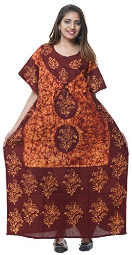 Image of Cotton Kaftan Dress Maxi Long Tunic Batik One Size