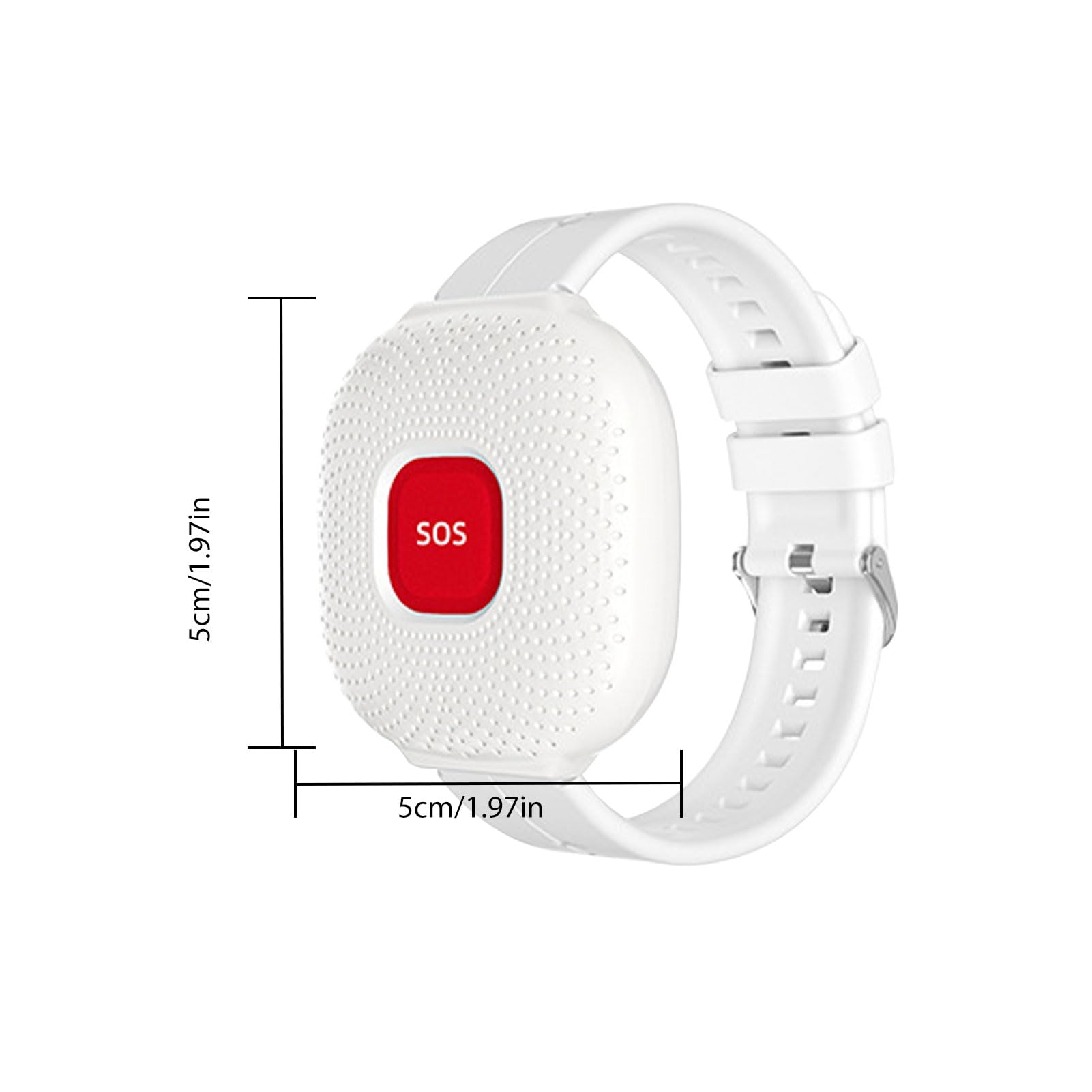 Denash Dispositif D'appel Multi-Fonction WiFi avec Système D'alarme SOS, Pager de Télévision âgée 2 Boutons D'appel 100 Pieds, écran LCD Hospital Infirmière Urgence