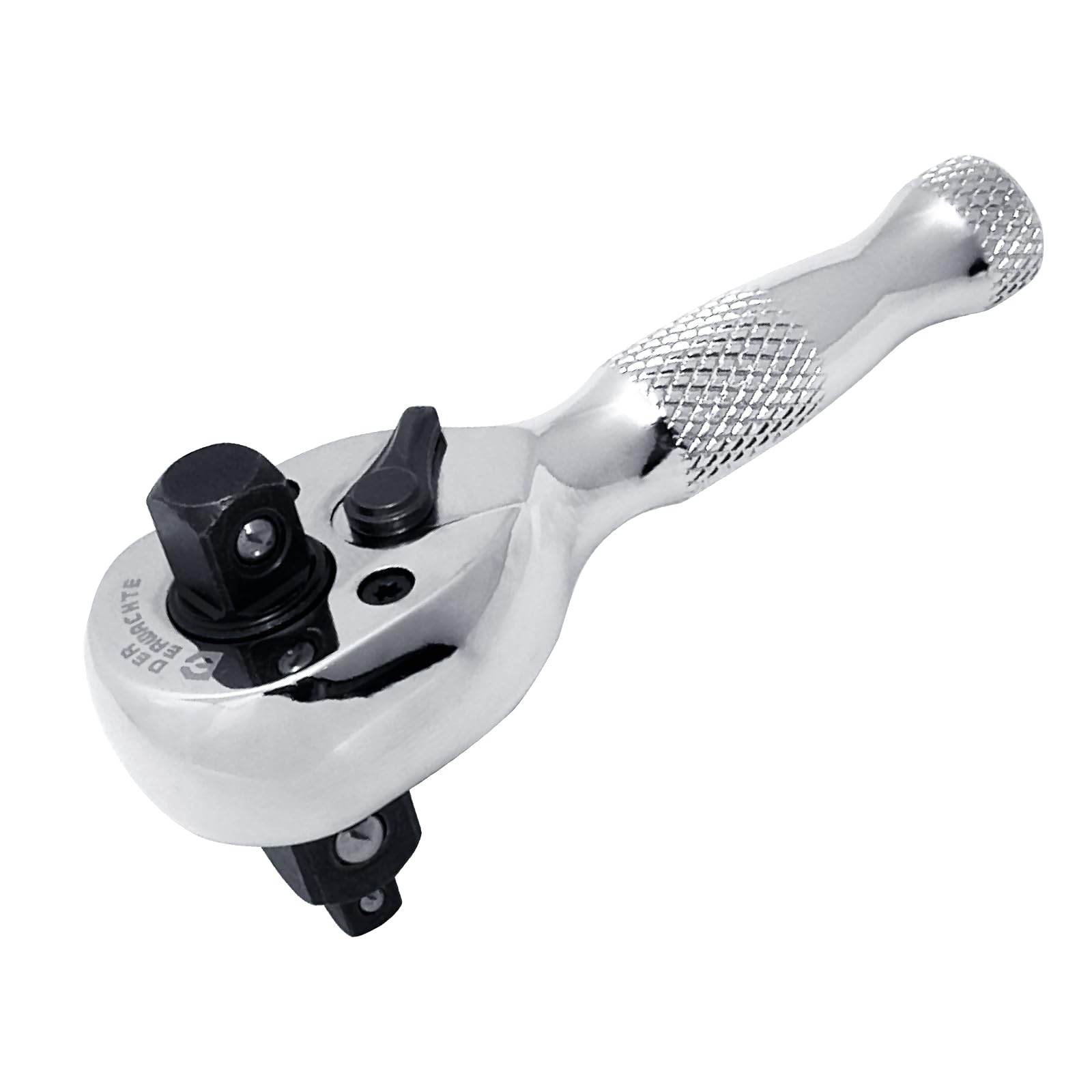Der Erwachte 3-in-1 Stubby Ratchet Handle | 1/4 ", 3/8 ", 1/2" Drive Ratchet Wrench, 72-T…