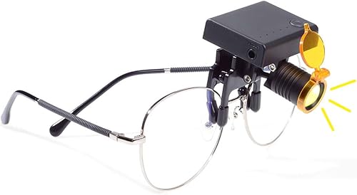 BONEW Cabezal de 3 W para gafas con clip óptico + estuche de almacenamiento de tela (3 W)