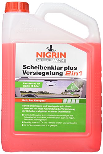 NIGRIN Prestaties helder glas en verzegeling 2 in 1, vanaf 5 °C, voorkomt strooilicht, verhoogt de rijveiligheid, 3 l