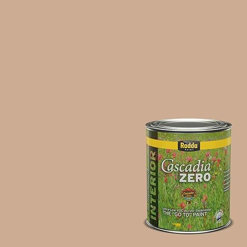 Rodda Paint CASCADIA ZERO - Pintura satinada e imprimación para interiores en uno, cuarto de galón, Badlands