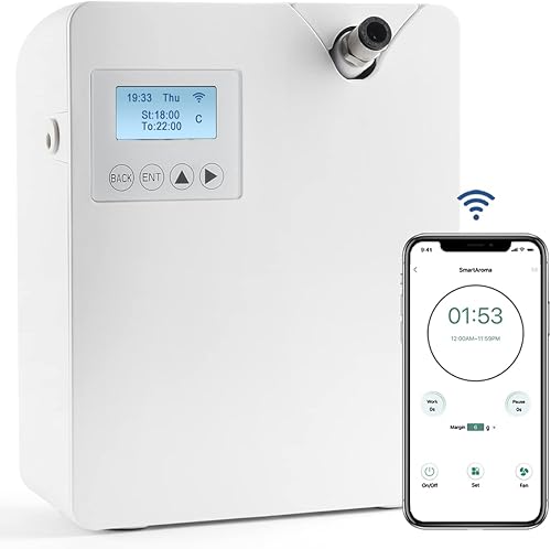 Miniatura 7 de Máquina de aire inteligente con aroma con tecnología profesional de difusión de aire frío para el hogar, difusor de aceite esencial sin agua de 10.1