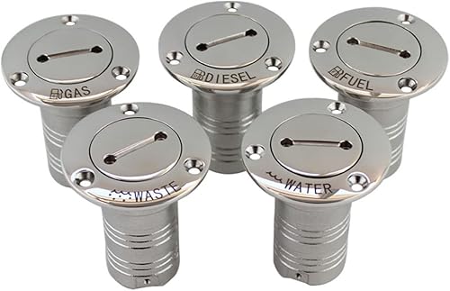 Miniatura 1 de Marine Deck - Llenadora de combustible para cubierta de gas, combustible, agua, residuos, diésel, llenado de cubierta de acero inoxidable de 90