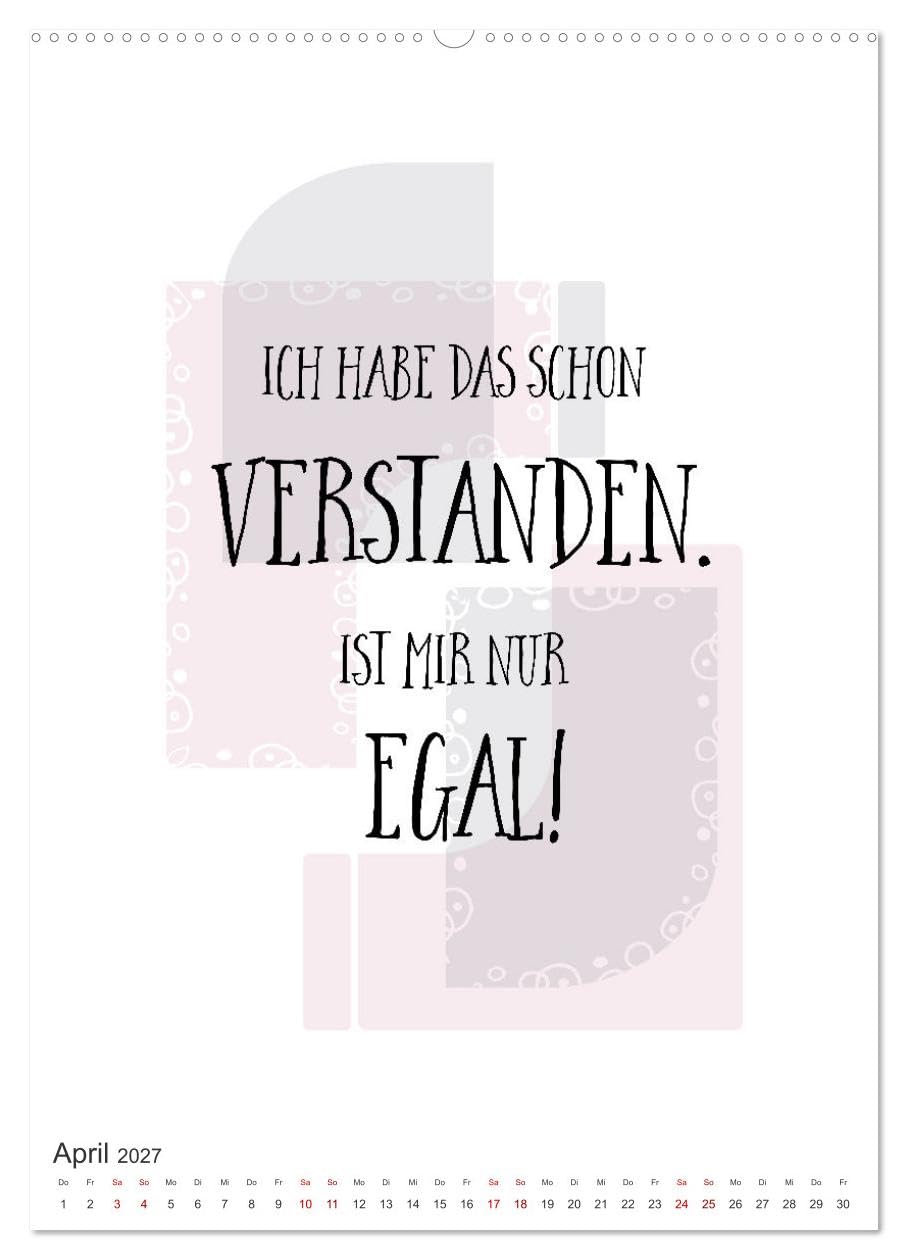 CALVENDO - Mit Humor durch den Arbeitstag (Wandkalender 2027 DIN A2 hoch), Monatskalender: Wer lacht, hat noch Reserven