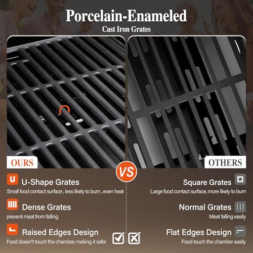 Sophia-William-4-Burner-Propane-Gas-BBQ-Grill-with-Side-Burner-and-Porcelain-Enameled-Cast-Iron-Grates-Stainless-Steel-Barbecue-Grills-Outdoor-Cooking-Silver-Cabinet-Style-42000BTU Sophia William 4 Burner Propane Gas BBQ Grill with Side Burner and Porcelain Enameled Cast Iron Grates Stainless Steel Barbecue Grills Outdoor Cooking Silver Cabinet Style 42000BTU