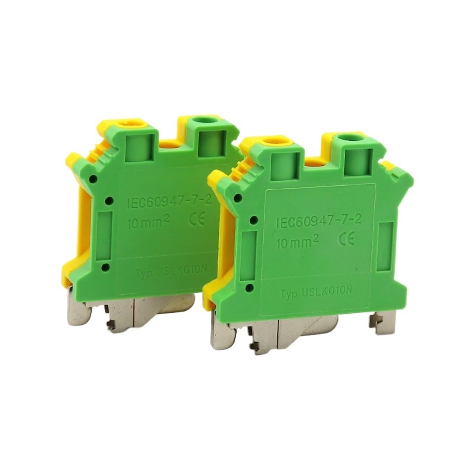 3 uds bloque de terminales de carril DIN USLKG tornillo Terminal de tierra 2,5-35 mm² conectores de cable eléctrico caja de distribución de energía 24-2 AWG (Color : USLKG16)