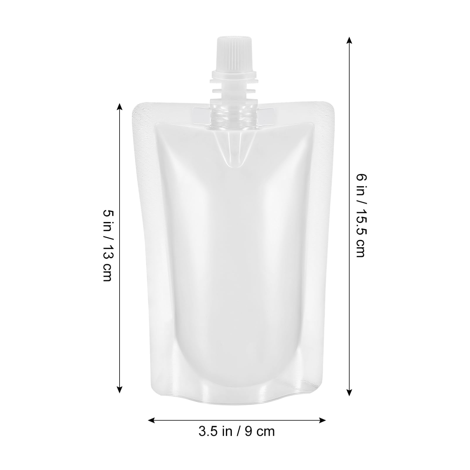 Operitacx 50 frascos de plástico para viajes, bolsas reutilizables de 100 ml, frascos de agua para jugo, para viajes, deportes al aire libre, conciertos, eventos