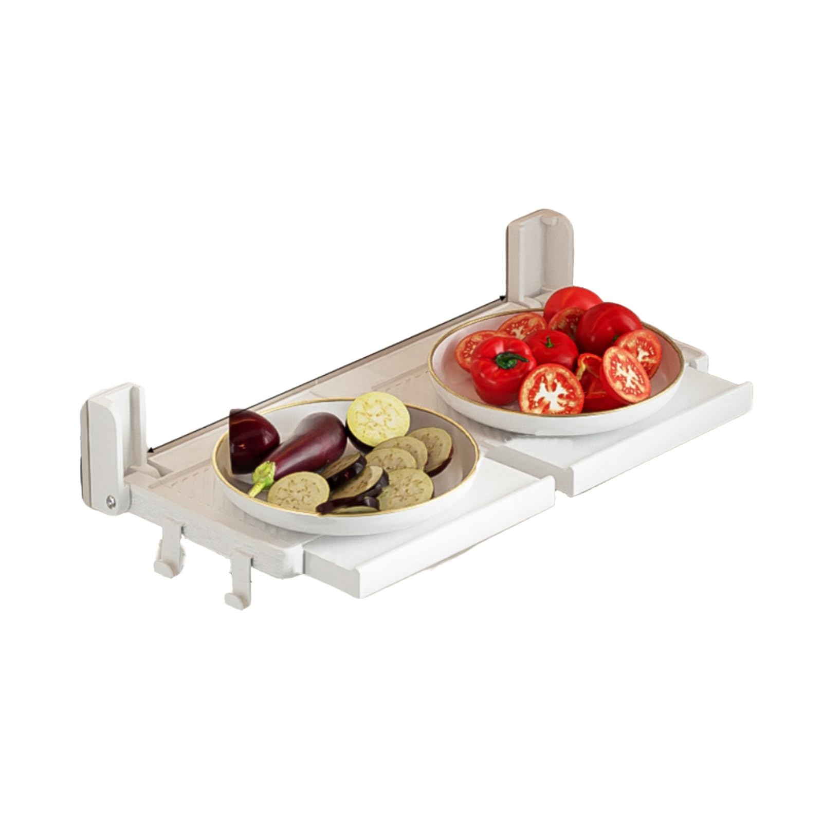 Estante De Almacenamiento De Alimentos De Varios Niveles, Bandeja De Clasificación De Alimentos Montada En La Pared, Almacenamiento Apilable For Guarniciones(49cm)