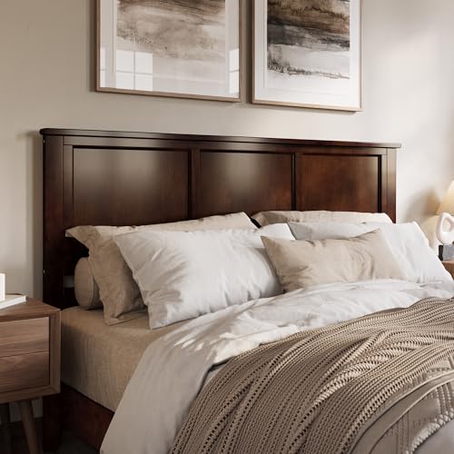 AFI Madison King Solid Wood Panel Headboard Walnut
