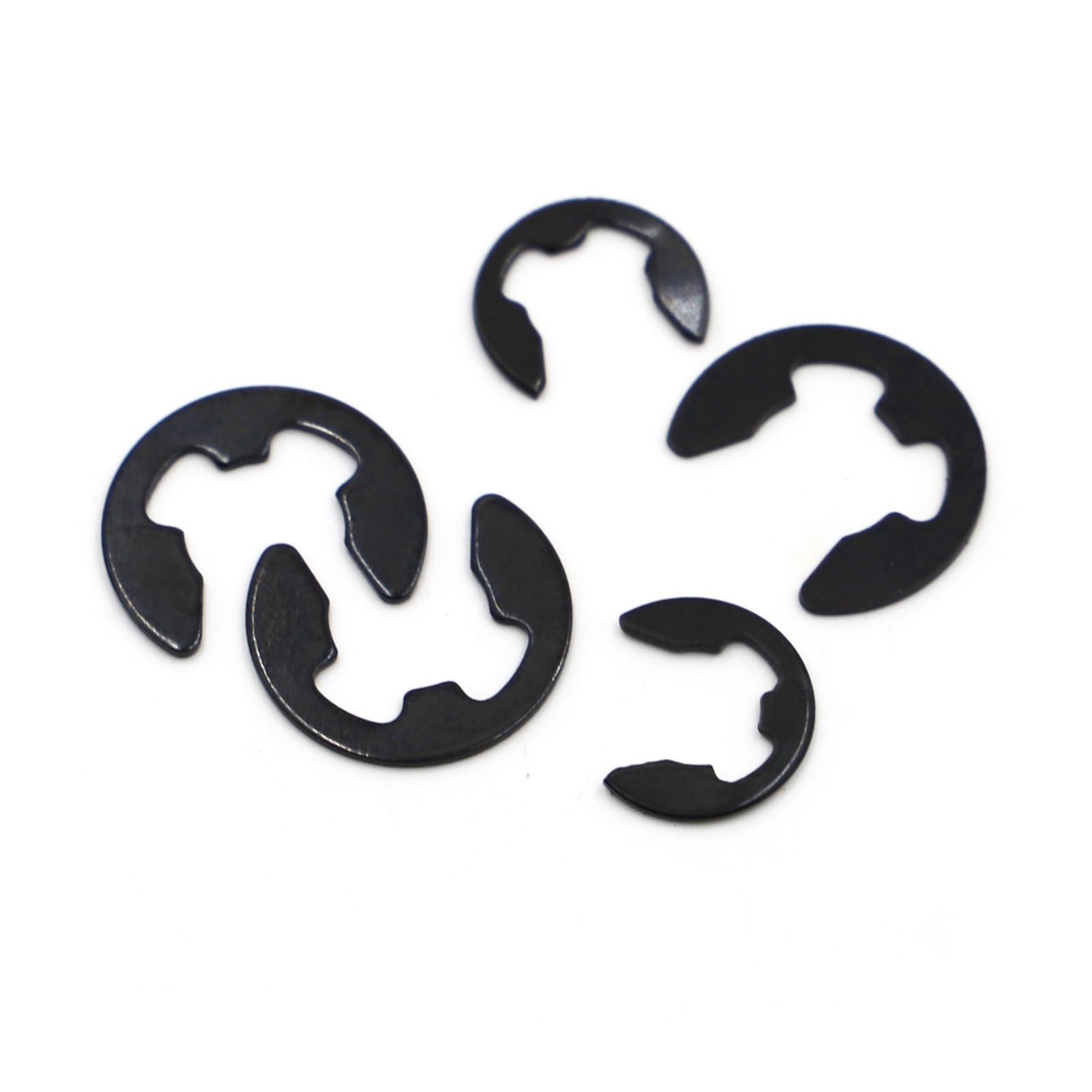 Stainless Steel E-Clip Retaining Rings, Manganese Steel E Type Circlip Retaining Ring Set M1.2-M24(M13 10pcs)