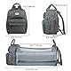 SNDMOR Wickeltasche Rucksack, Baby Wickeltasche mit Wickelstation, Große Unisex Babytasche mit Wickelunterlage, Großes Fassungsvermögen, Wasserdicht und Stylisch (Hellgrau)