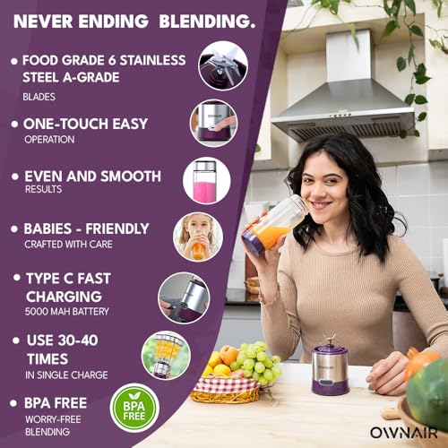 OWNAIR Portable Blender with Glass Jar - Image 2 of 8