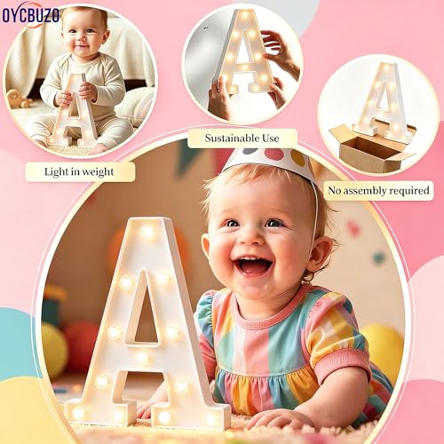 Image of LED Marquee Letter Lights, 18 Colors Changing Light Up Letters with Remote, RGB Alphabet Letters Sign for Girls Boys Gift Birthday Party Night Light Bedroom Wedding Christmas Decor-Colorful E