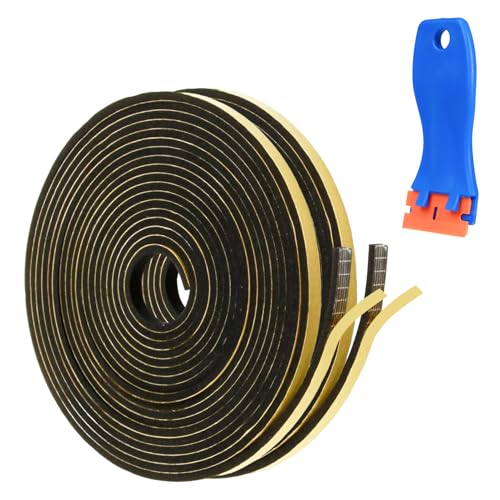 2 Pièces Joint Plaque de Cuisson Autocollant, 5m Plaque Joint de Cuisson avec Petit Grattoir, 6mmx3mmx5m Joints Table Cuisson Résistant à la Chaleur pour Table de...