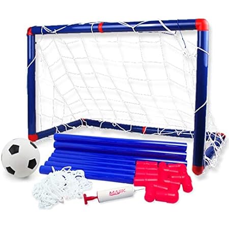 Amazon Four Piece 折りたたみ サッカー ゴール セット 90 60ｃｍ フットサル 簡単収納 サッカーセット 子供用 練習 ミニボール付き 大きめ デザイン Four Piece ゴール