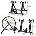 Goplus Bike Trainers for Indoor Riding, Folding Stationary Bike Stand with Magnetic Flywheel for Bicycle Cycling Training, 26’’ - 28’’ Wheels Road & Mountain Bikes (Wireless)