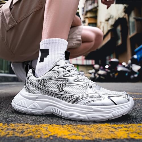 Men's Fashion Chunky Platform Lace Up Sneakers Casual Non Slip Tennis Walking Shoes Athletic Gym Running Shoes4