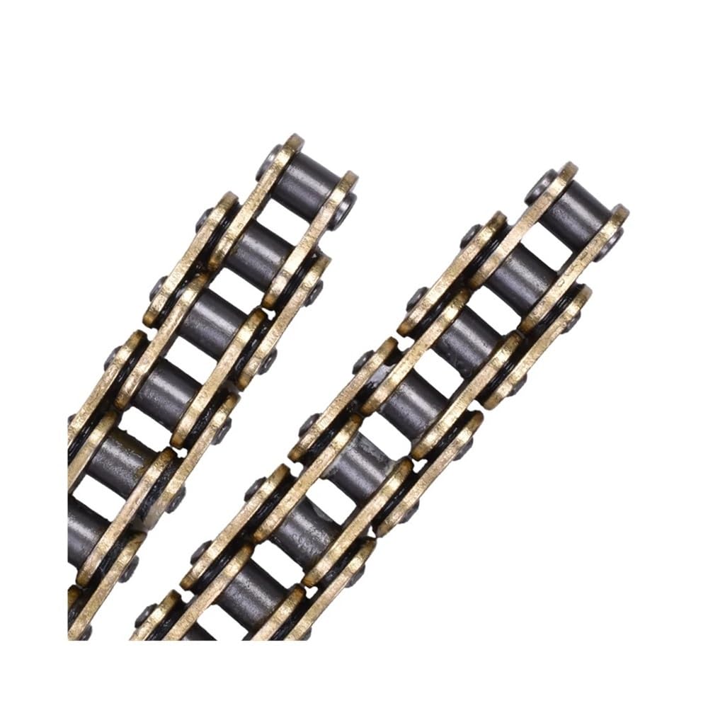 420 428 520 525 Cadenas 108 112 114 116 118 120 130 136 Enlaces Aptos for Cadena de Motocicleta Dirt Bike ATV Quad MX Enduro Motard Cadena de Sello de Aceite(120L)