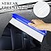 Supkiir 4 Pack 12” Silicone Car Drying Squeegee, 3-Layer T-Bar Water Blade Professional Automotive Water Wiper, Car Windshield Squeegee Flexible Water Blade Squeegee for Car Window Glass Bathroom