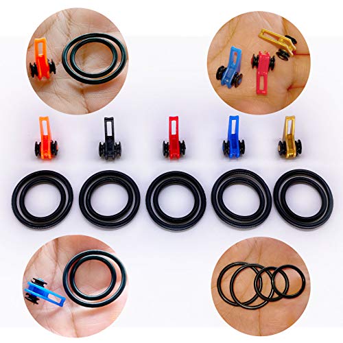 LAIBOREC Fishing Hooks Keeper, 15 Sets Fishing Lure Bait Holder with 2 Different Sizes Elastic Rubber O-rings - Image 4