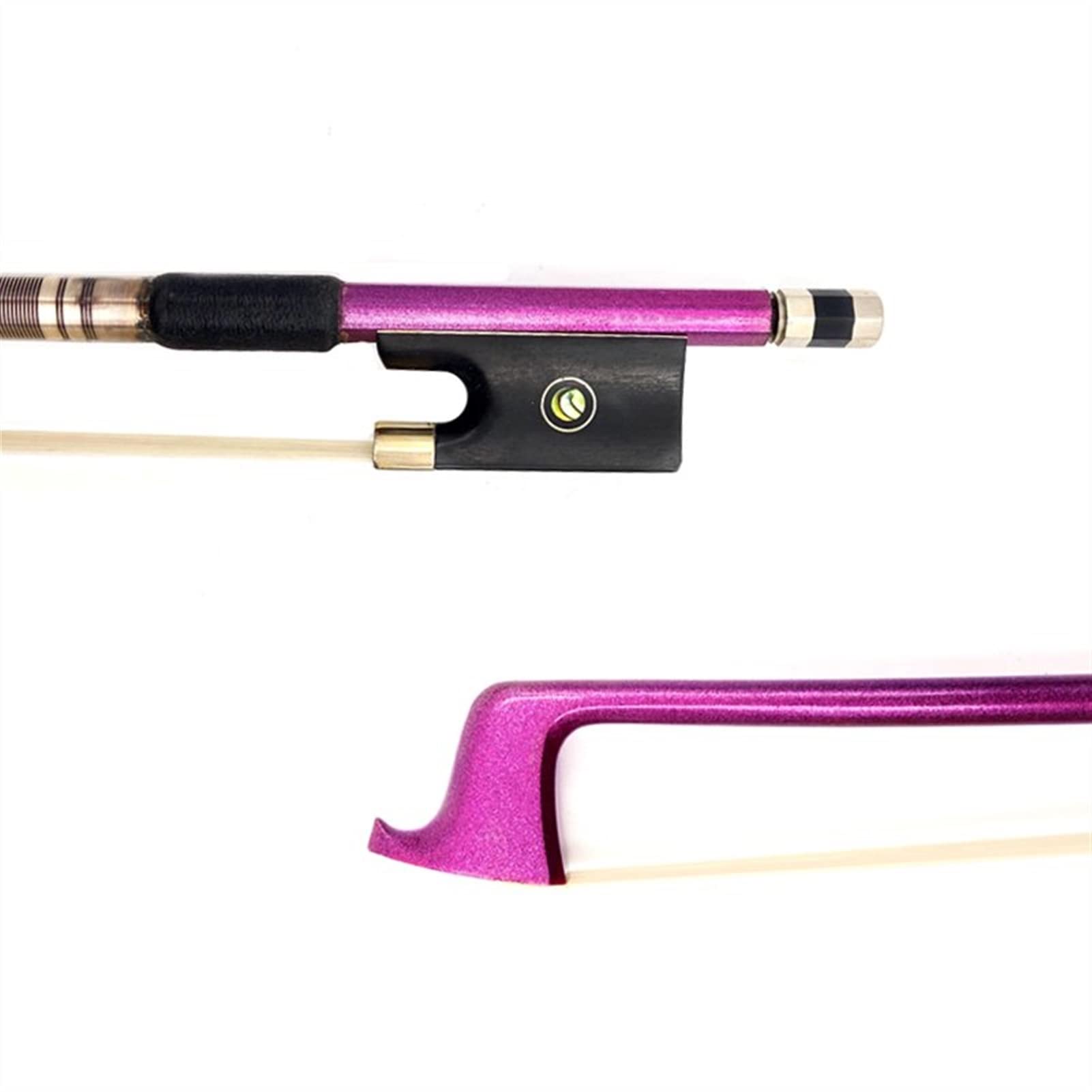 TSTS 1 Sztuk Nowe Materiały Student Purple 4/4 Skrzypcówka Bow Fiddle Bow, Mongolian White Horsehair Horsetail pełnowymiarowe łuk
