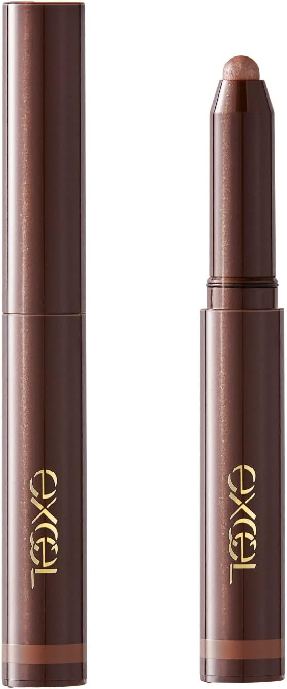 ペタっとくっつくので粉飛びのリスクがなく塗るのも簡単(excel グリームオンフィットシャドウ)