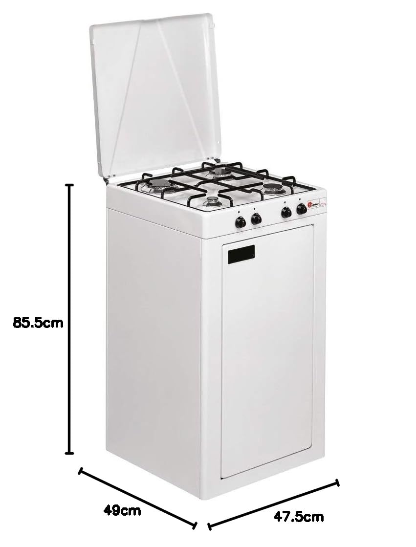 Parker 541CBGP Cuisinière à gaz 4 flammes avec armoire à gaz Made in Italy