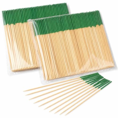 200 Pcs Colored Wooden Cocktail Picks Appetizer Toothpicks Food Skewers