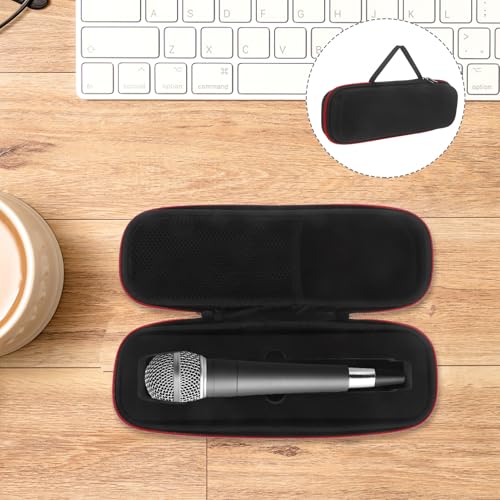 Estuche para micrófono portátil protector EVA resistente a golpes negro 31x10x6.5 cm miniatura 4