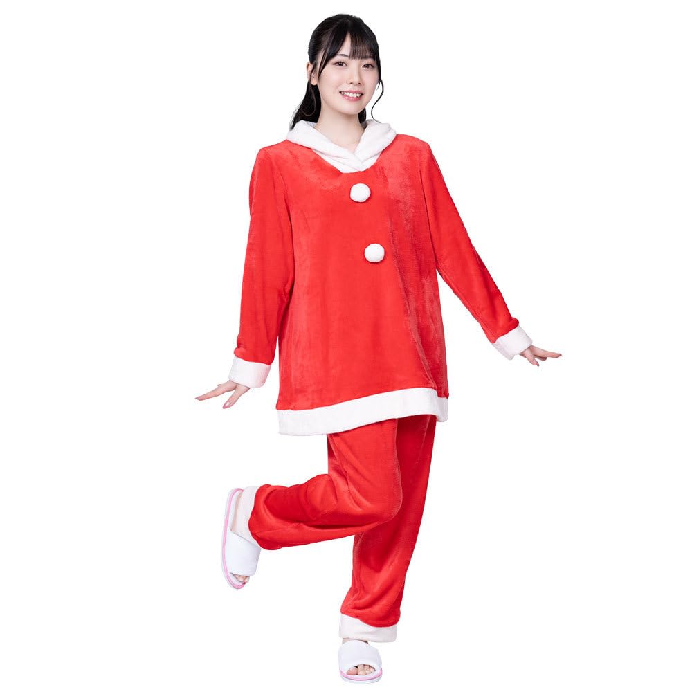 Amazon.co.jp: A&TCollection ふっわふっわマシュマロサンタパジャマ M