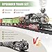 TEMI Large Train Set - Kids Electric Train Toy with 3 Way Smoke Locomotive, Light and Sounds, Cargo Cars and Long Tracks, Large Gift Train Set for Boys & Girls