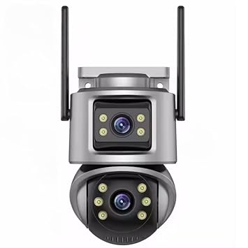 4MP Dual Lens PTZ Outdoor WiFi CCTV Camera | Full HD 1080P | Night Mode | Waterproof | Two-Way Audio | Motion Detection | Up to 128GB SD Card