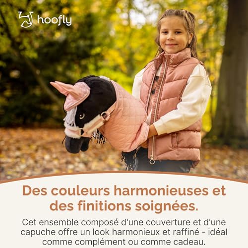 Couverture et bonnet rose pour Hobby Horses kit entraînement