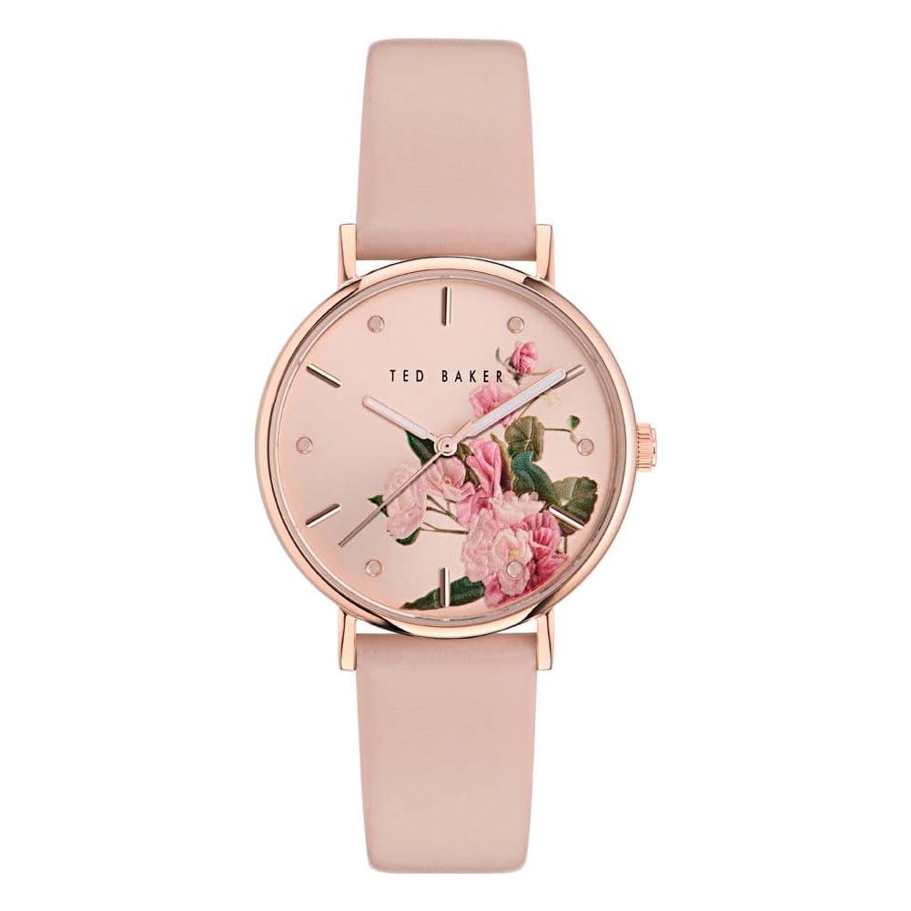 Ted Baker Ladies Pink Eco Genuine Leather Strap Watch (Model: BKPPHF3079I)