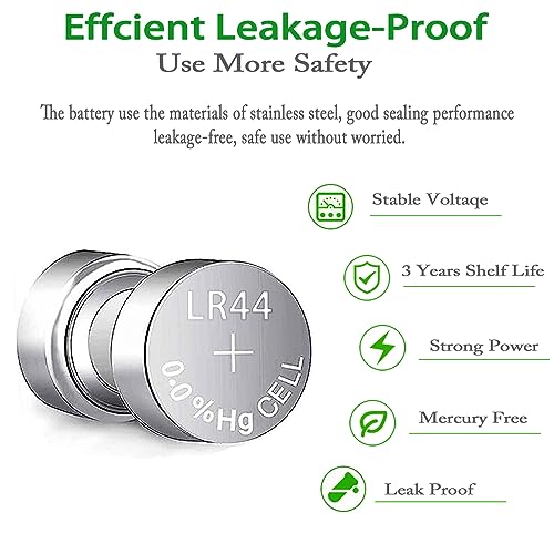 L1154f Battery LR44 AG13 L1154 a76 357 303 sr44 Batteries 1.5V Button Coin Cell Batteries (10 Count)