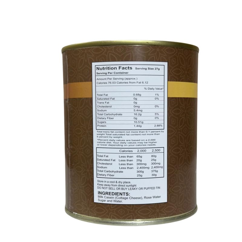 Image of Yuvraj white cham cham 1 kg bikaneri sweets tin pack