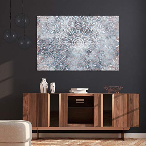 decomonkey Bilder Mandala 90x60 cm 1 Teilig Leinwandbilder Bild auf Leinwand Vlies Wandbild Kunstdruck Wanddeko Wand… – Bild 3