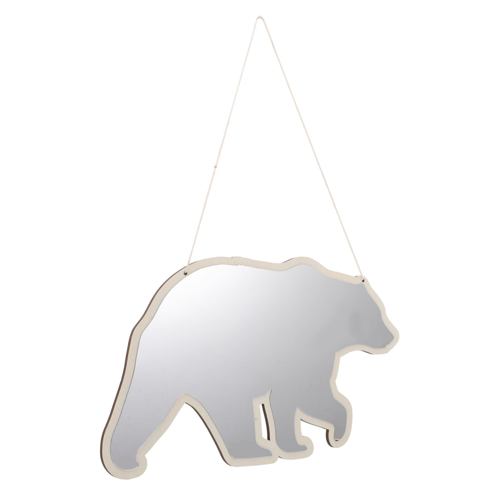 Gogogmee Decorative Plastic Makeup Mirror Kids Room Decor Bear Shape Mirror for Girls Vanity