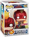 POP! Funko Marvel Captain Marvel - Glow in The Dark Flying Captain Marvel (Target Exclusive) #433