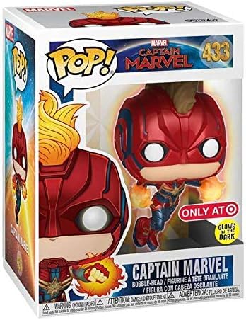 POP! Funko Marvel Captain Marvel - Glow in The Dark Flying Captain Marvel (Target Exclusive) #433