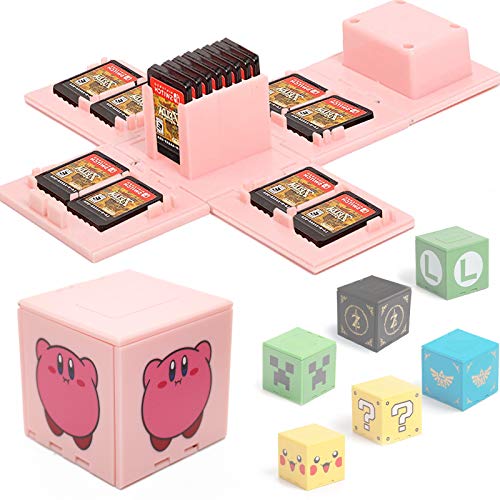 MAQRBAQR Games Storage Case for Nintendo Switch - Switch Game Card Holder Game Storage Cube Game Card Organizer for Nintendo Switch with 16 Game Card Slots
