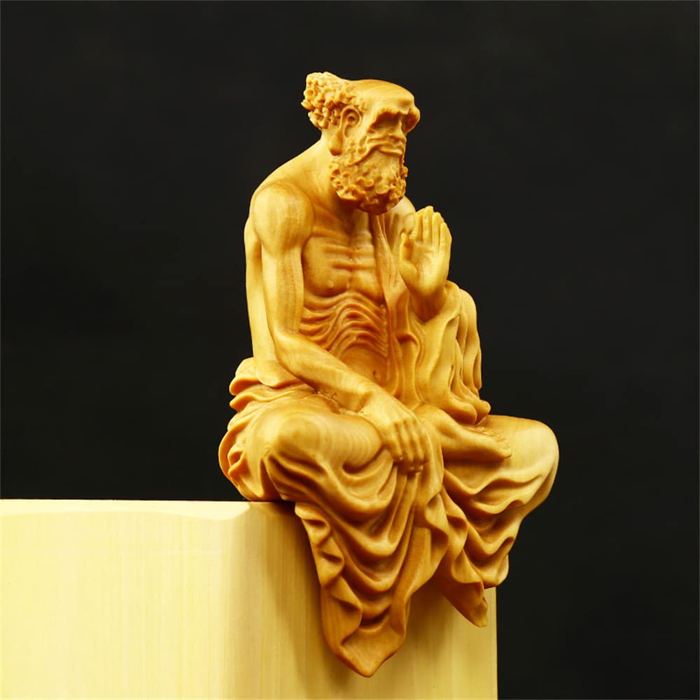 Amazon.co.jp: RobinEllis 9.2cm ハンドメイド ツゲの木 彫刻 座って