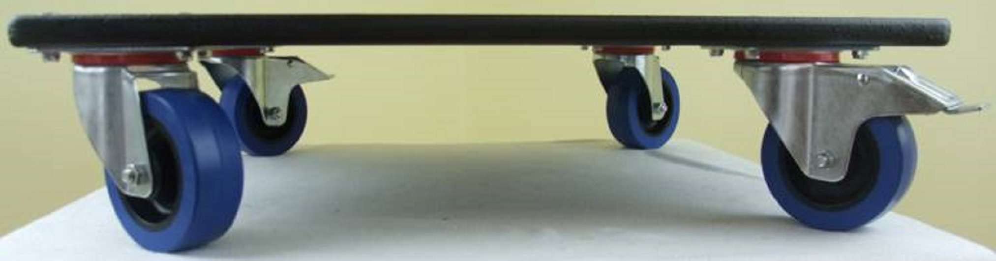 ADAM Hall Schwerlast Rollbrett 720 kg Tragkraft, 18 mm Multiplex, 100 mm Rollen (mit/ohne Bremse), Transportroller Möbelhund Möbelroller (GR-2 = 63 x 48 x 15 cm, 100 mm LENK/BREMS)